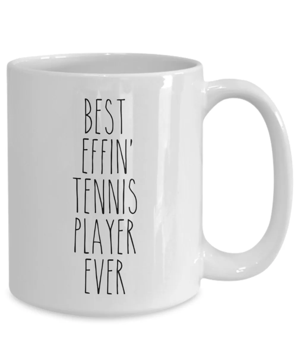 Gift For Tennis Player Best Effin' Tennis Player Ever Mug Coffee Cup Funny Coworker Gifts