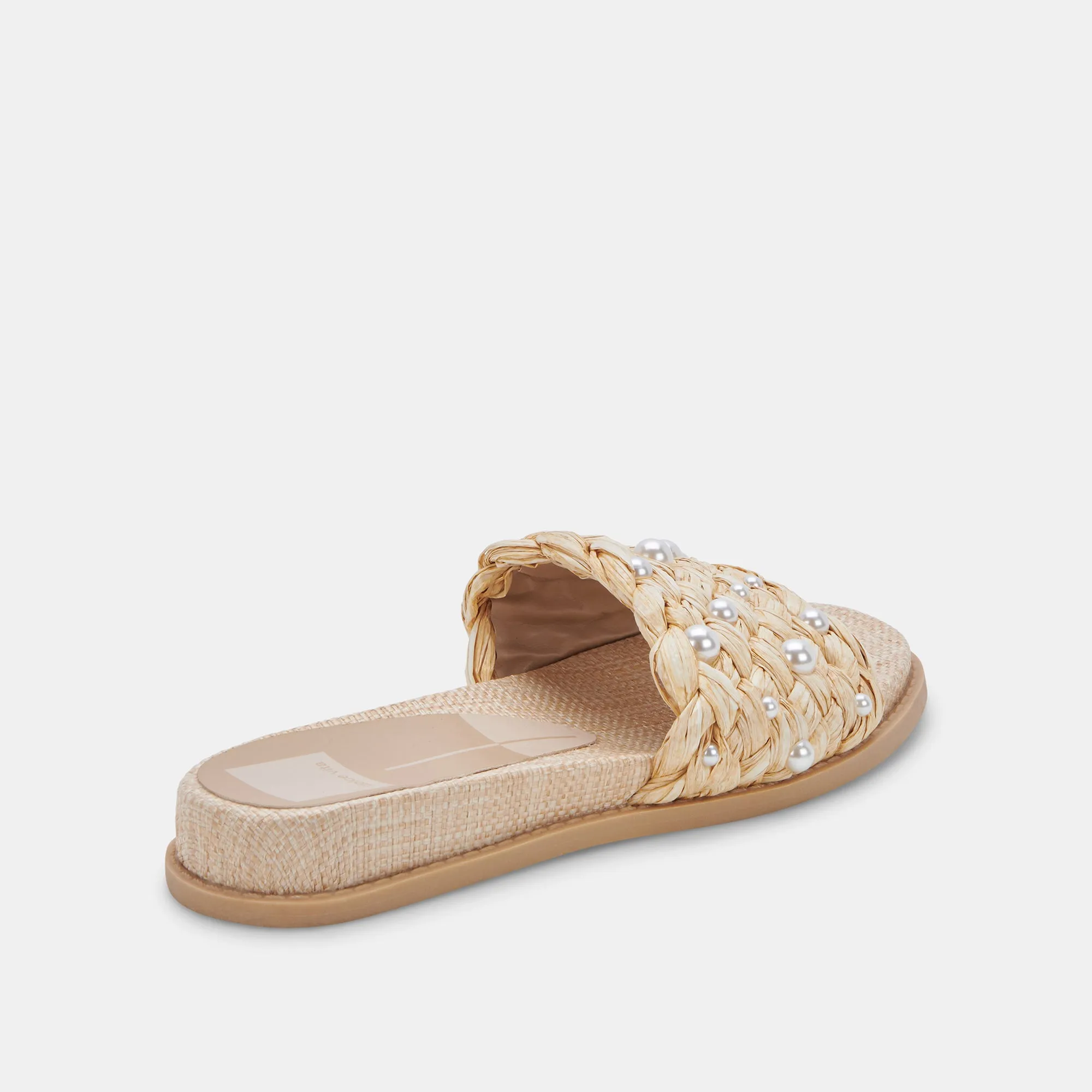 GRAZIE PEARL SANDALS LT NATURAL RAFFIA