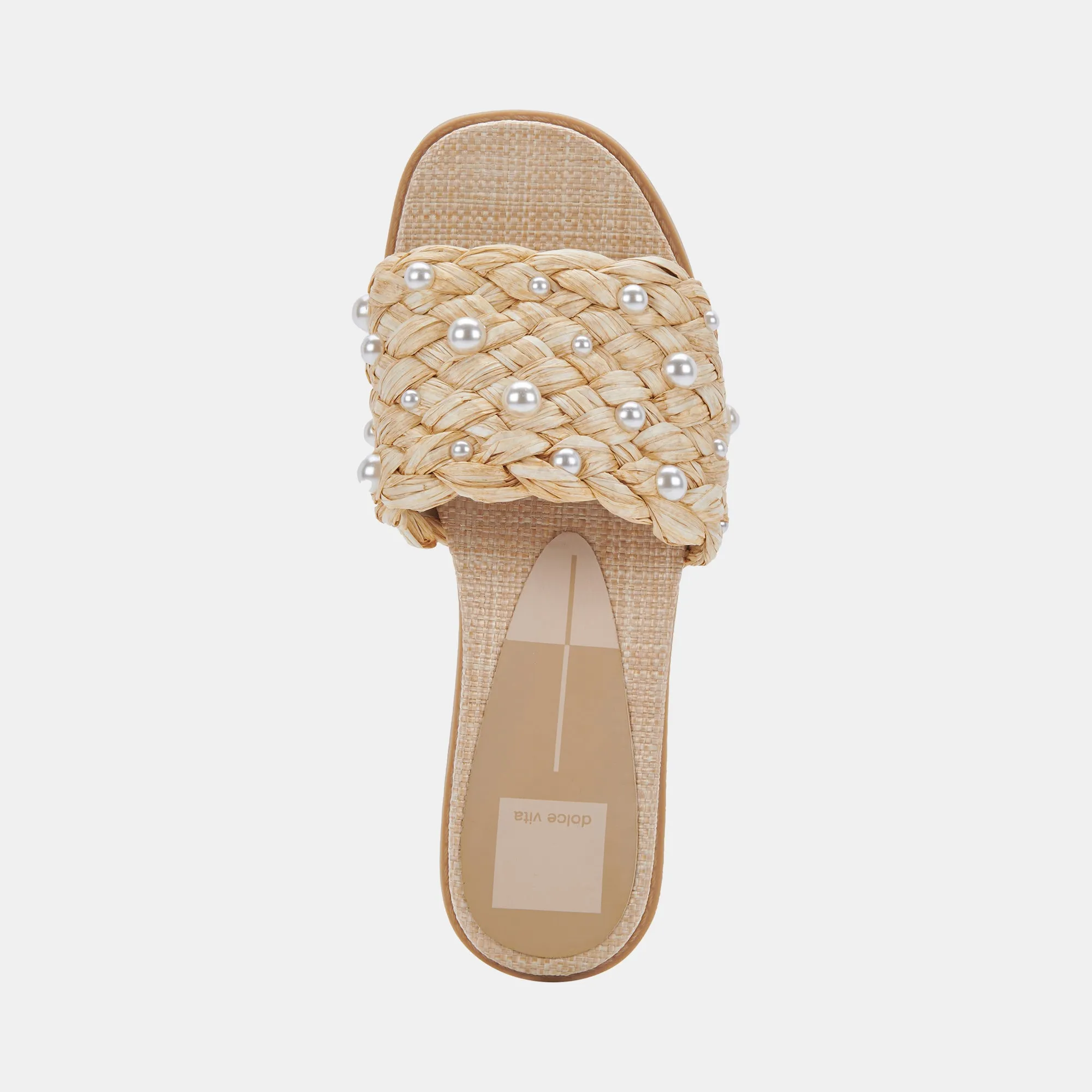 GRAZIE PEARL SANDALS LT NATURAL RAFFIA