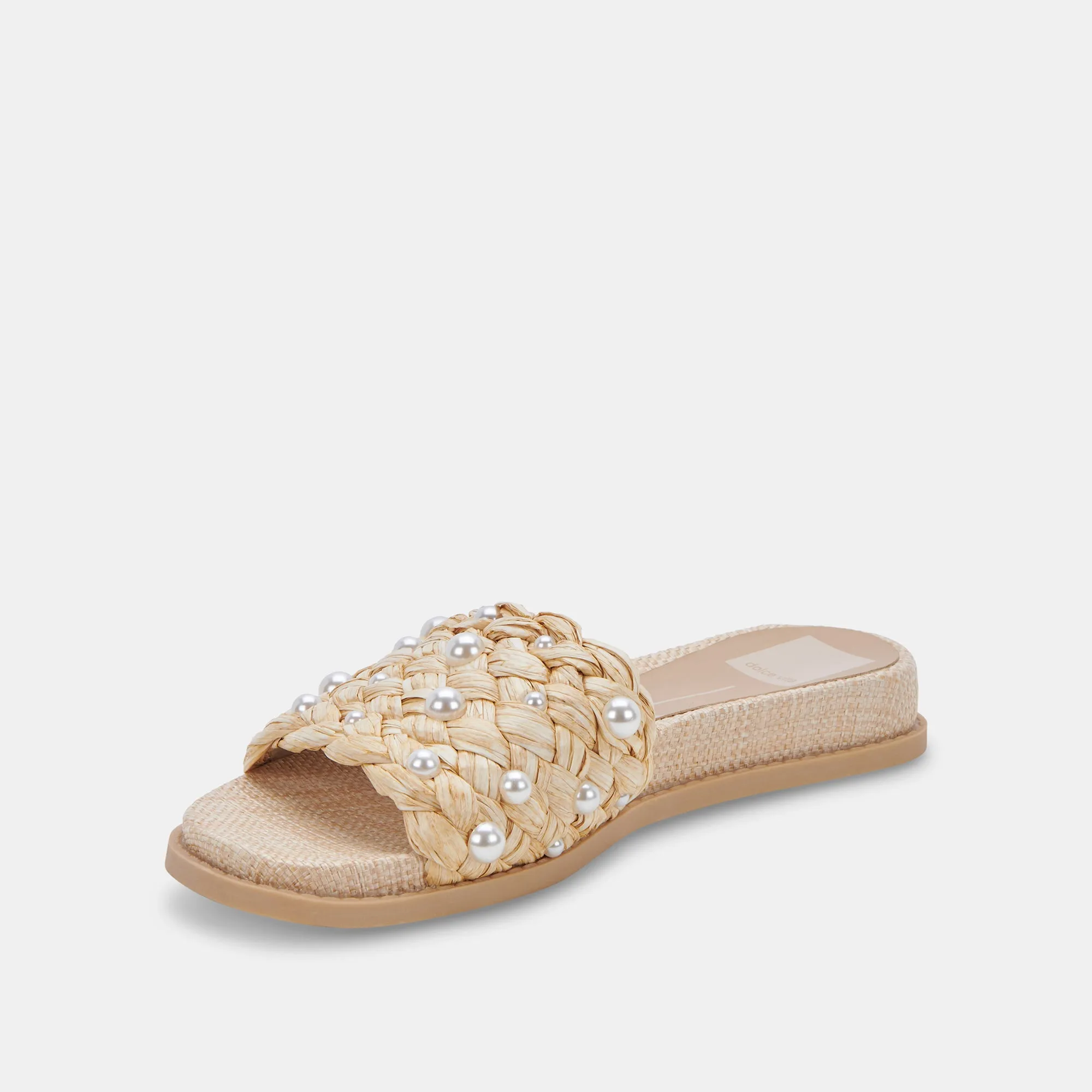 GRAZIE PEARL SANDALS LT NATURAL RAFFIA