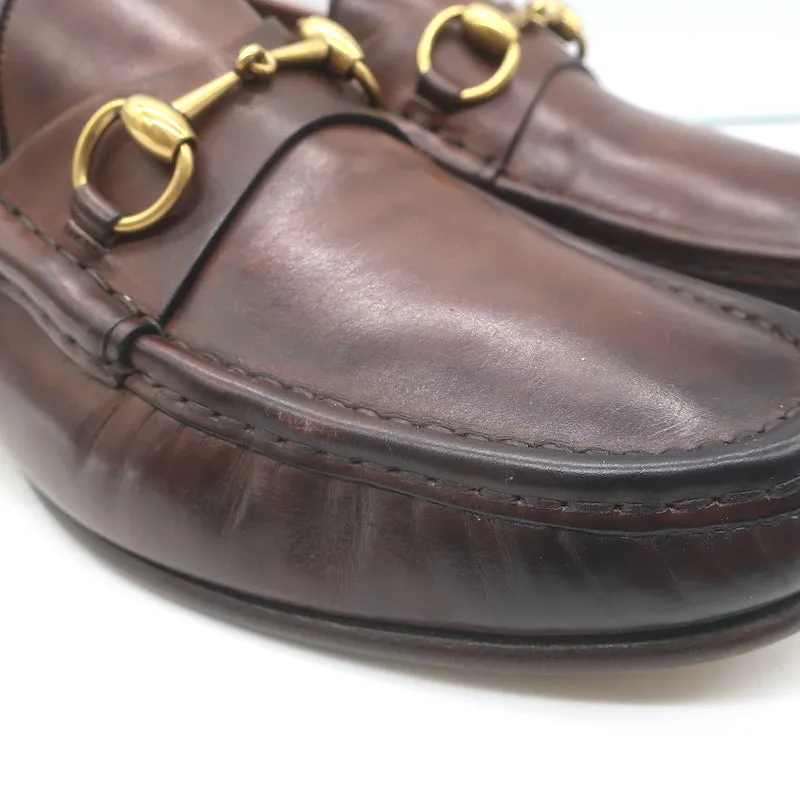 Gucci 1953 Horsebit Loafers Dark Brown Leather Size 10
