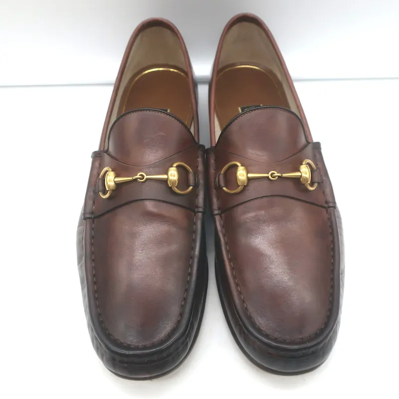 Gucci 1953 Horsebit Loafers Dark Brown Leather Size 10