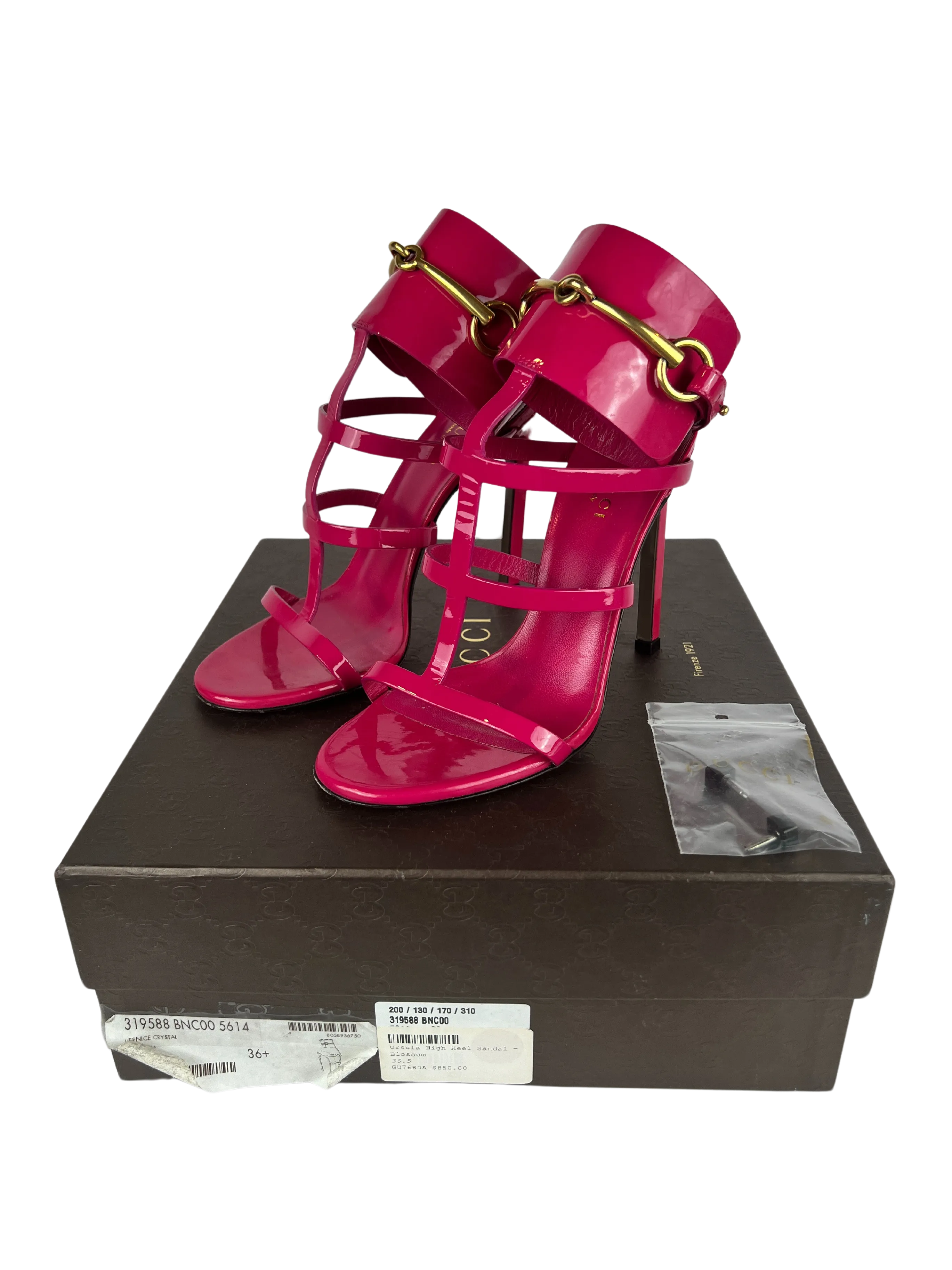 Gucci Ursula High Heel Sandle in Blossom, Size 36.5 EU/ 6 US