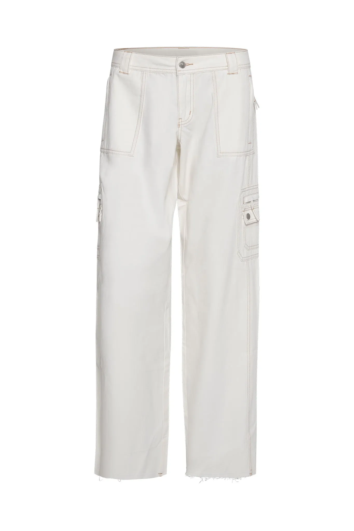 HARLIN PANT - WHITE/TAN