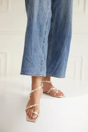 Ibiza Pearl and Gold Sandal