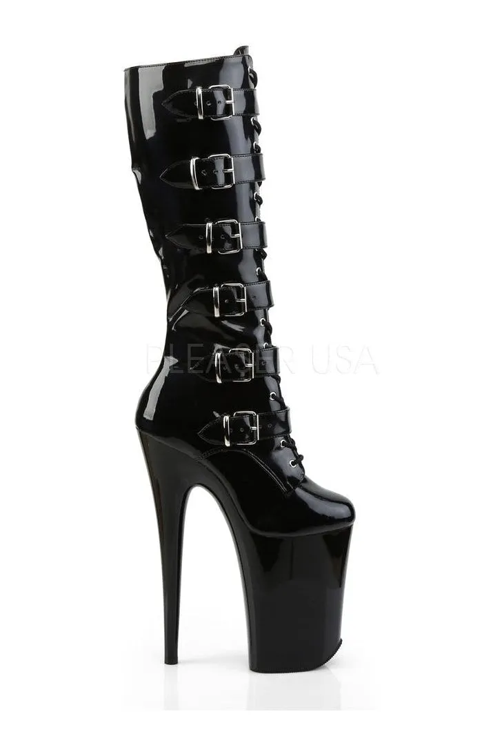 INFINITY-2049 Platform Boot  | Black Patent
