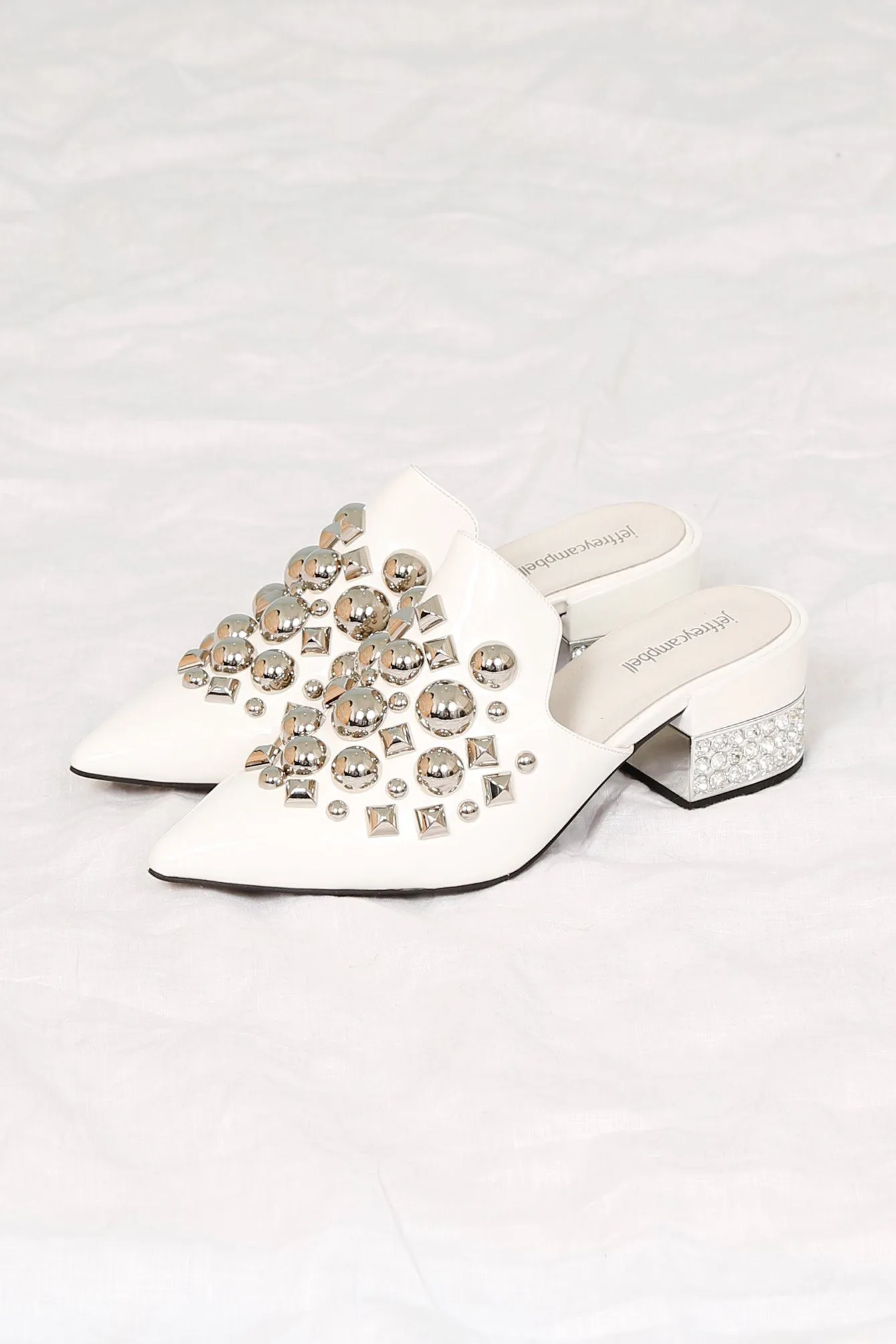 JEFFREY CAMPBELL | Helene Slide Heel - White