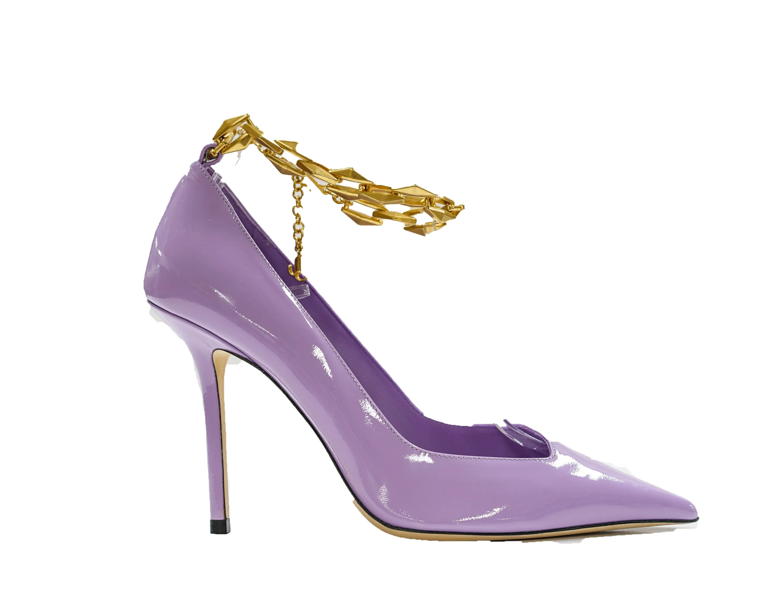 Jimmy Choo Women's Wisteria Patent Leather Pumpl Diamond Tatura 100 40% OFF