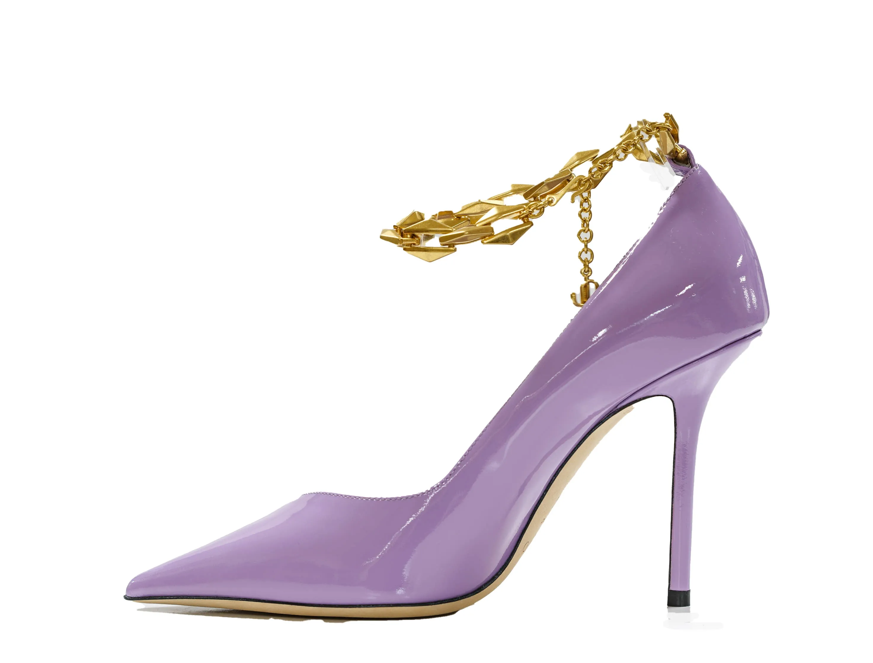 Jimmy Choo Women's Wisteria Patent Leather Pumpl Diamond Tatura 100 40% OFF