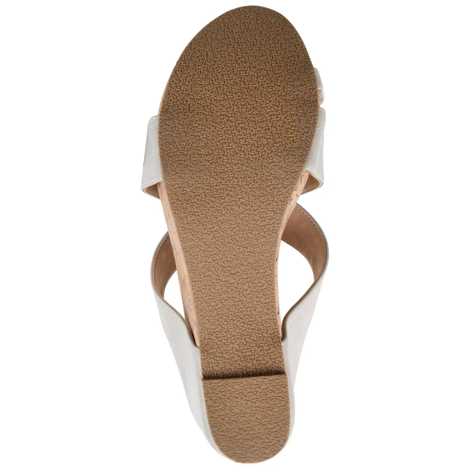 Journee Collection Rayna Tru Comfort Foam Wedge Heel Slip On Sandals Stone 6.5M