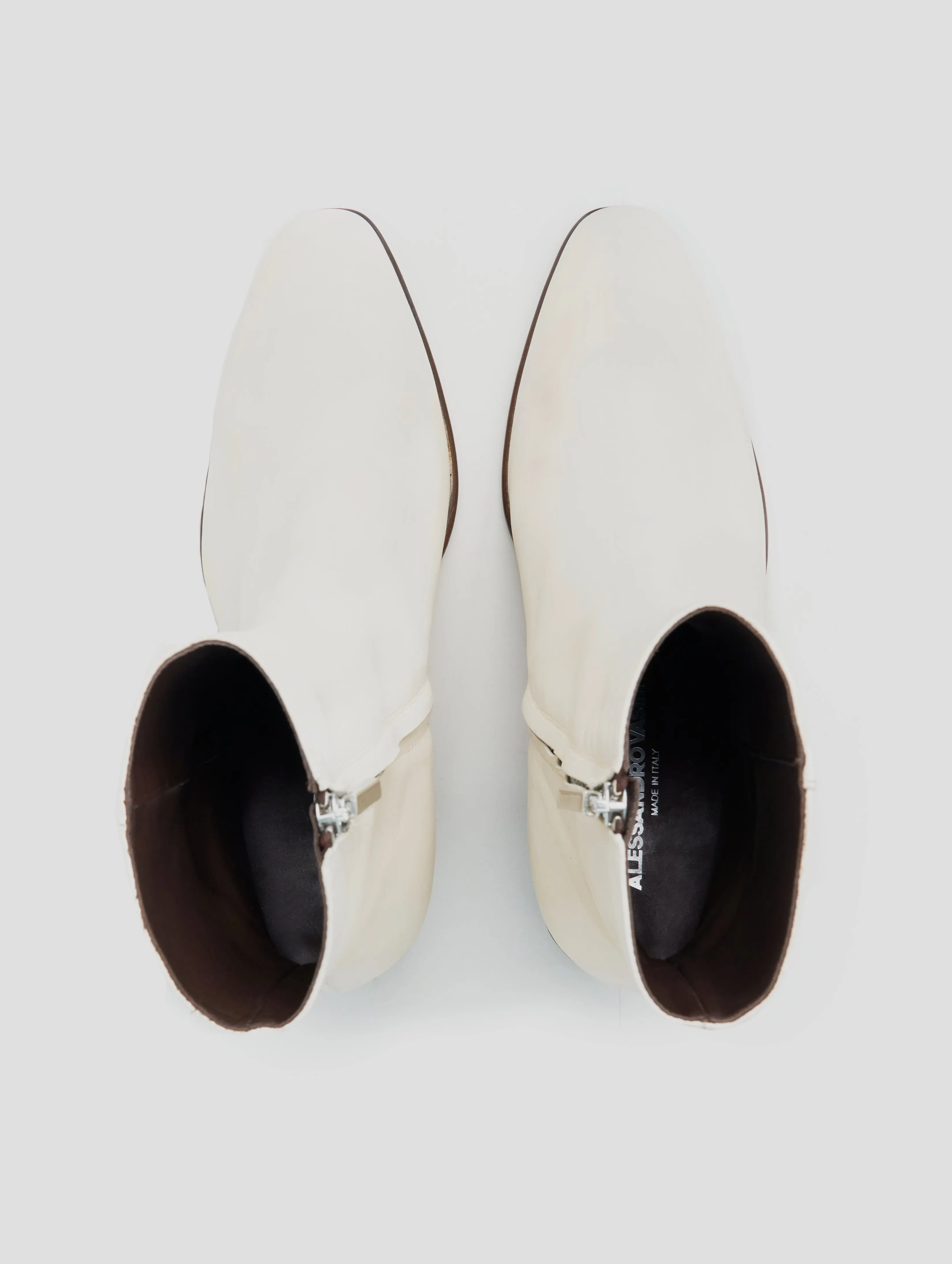JUAN 60MM ANKLE BOOT IN IVORY CALFSKIN - Woman