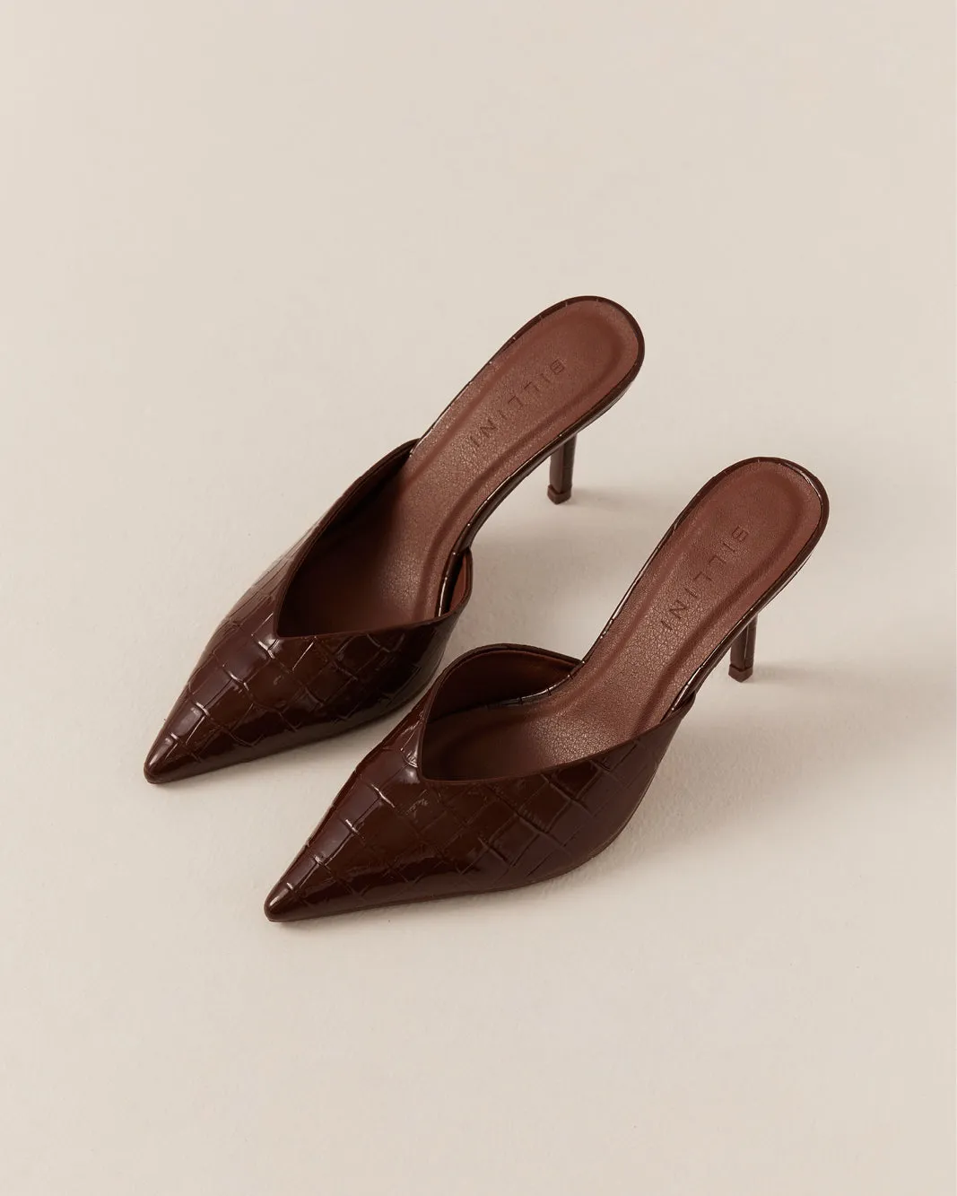 KAREY - CHOCOLATE PATENT CROC