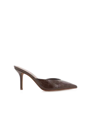 KAREY - CHOCOLATE PATENT CROC