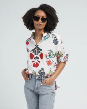 kiki flower show shirt - multi rainforest