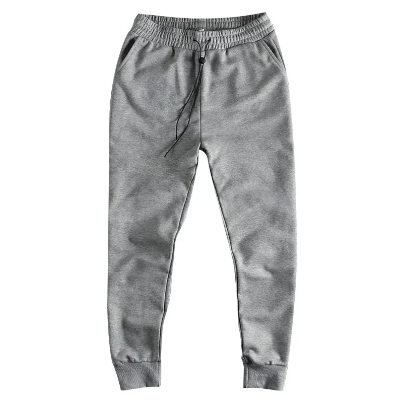 Knitted Sweatpants - Men's Simple Cotton Elastic Waist Loose Drawstring Casual Ankle-tied Pants