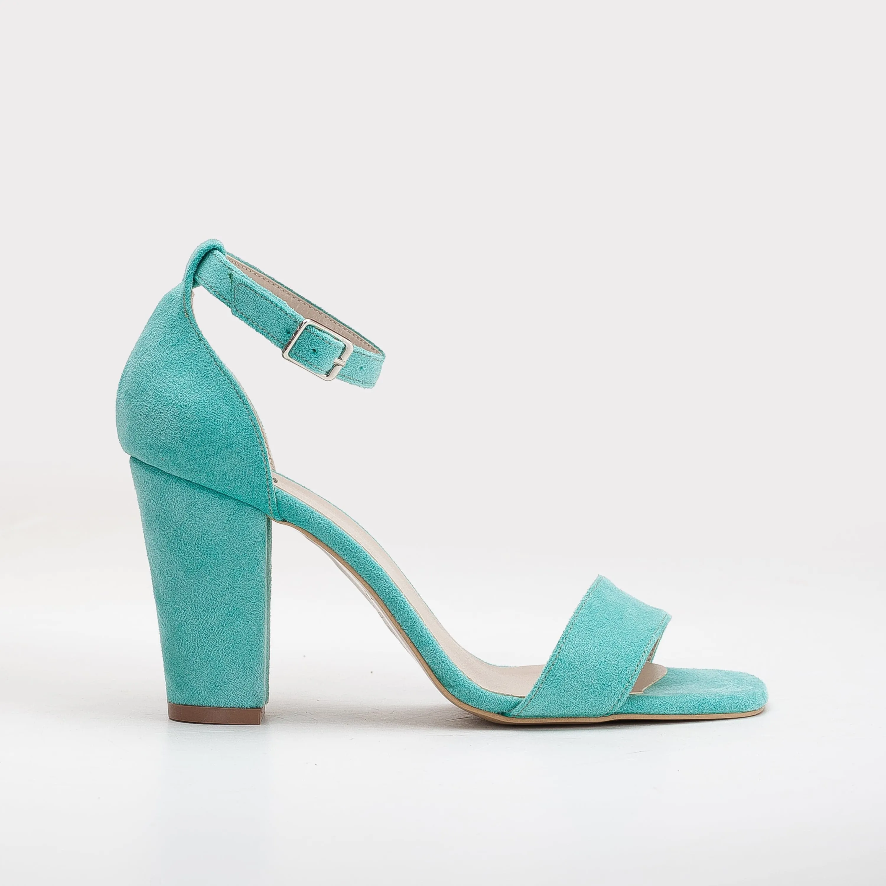 Melissa Vegan Suede Pearl Heeled Sandals | Aqua Blue
