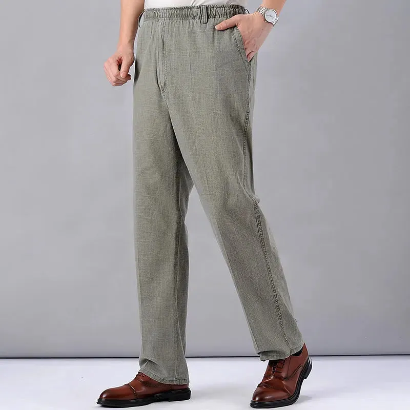 Men's High-Waisted Linen Pants: Lightweight and Stylish Summer Trousers