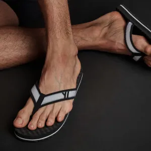 Men's Sport Flip Flop - Black/White
