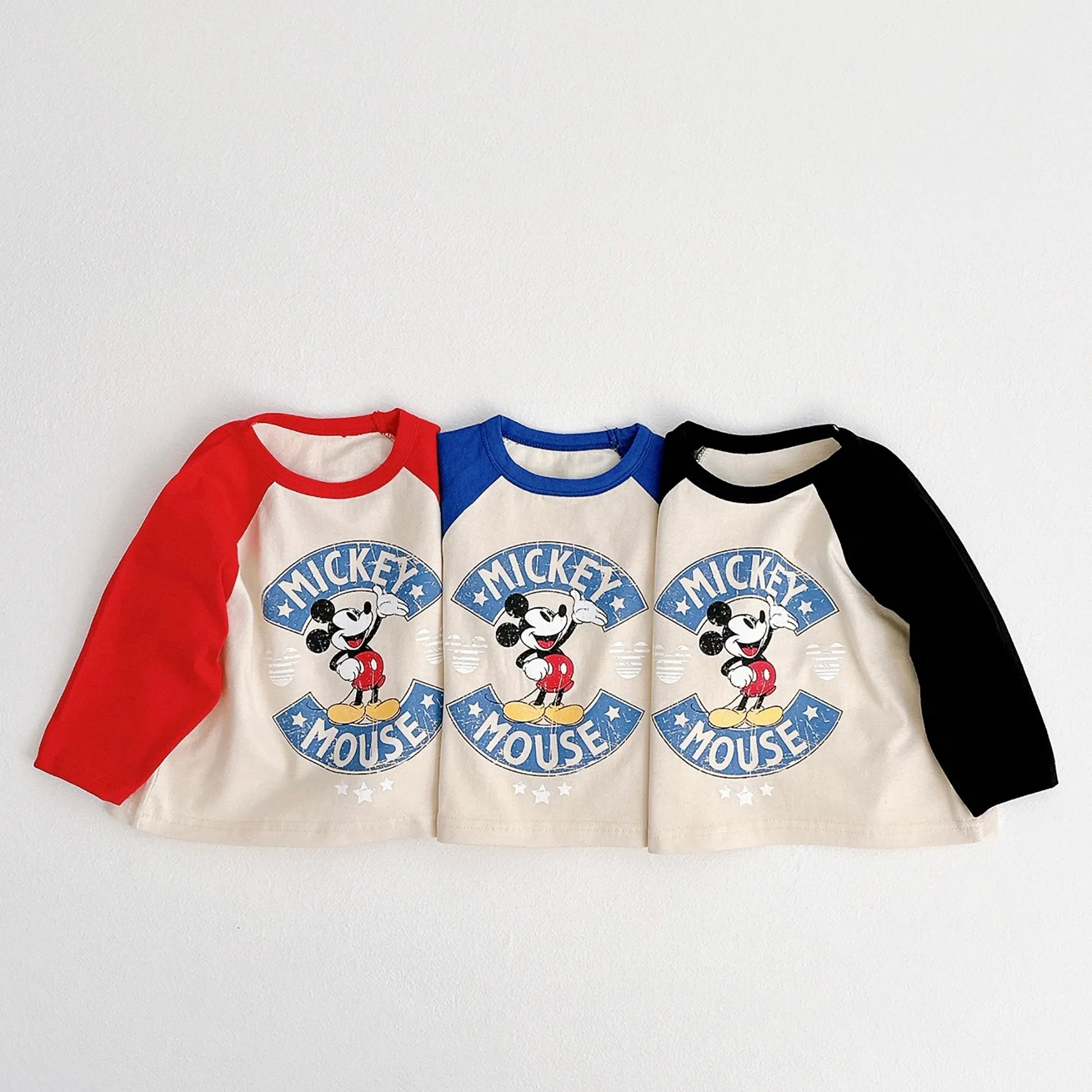 Mickey Vintage Raglan LS - Red Sleeves