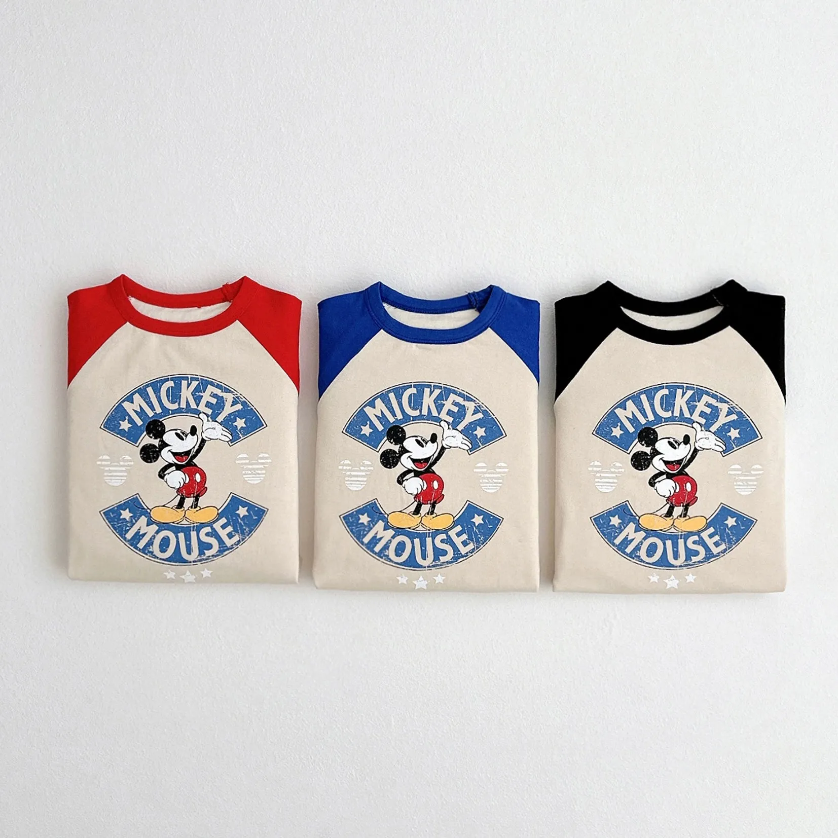 Mickey Vintage Raglan LS - Red Sleeves