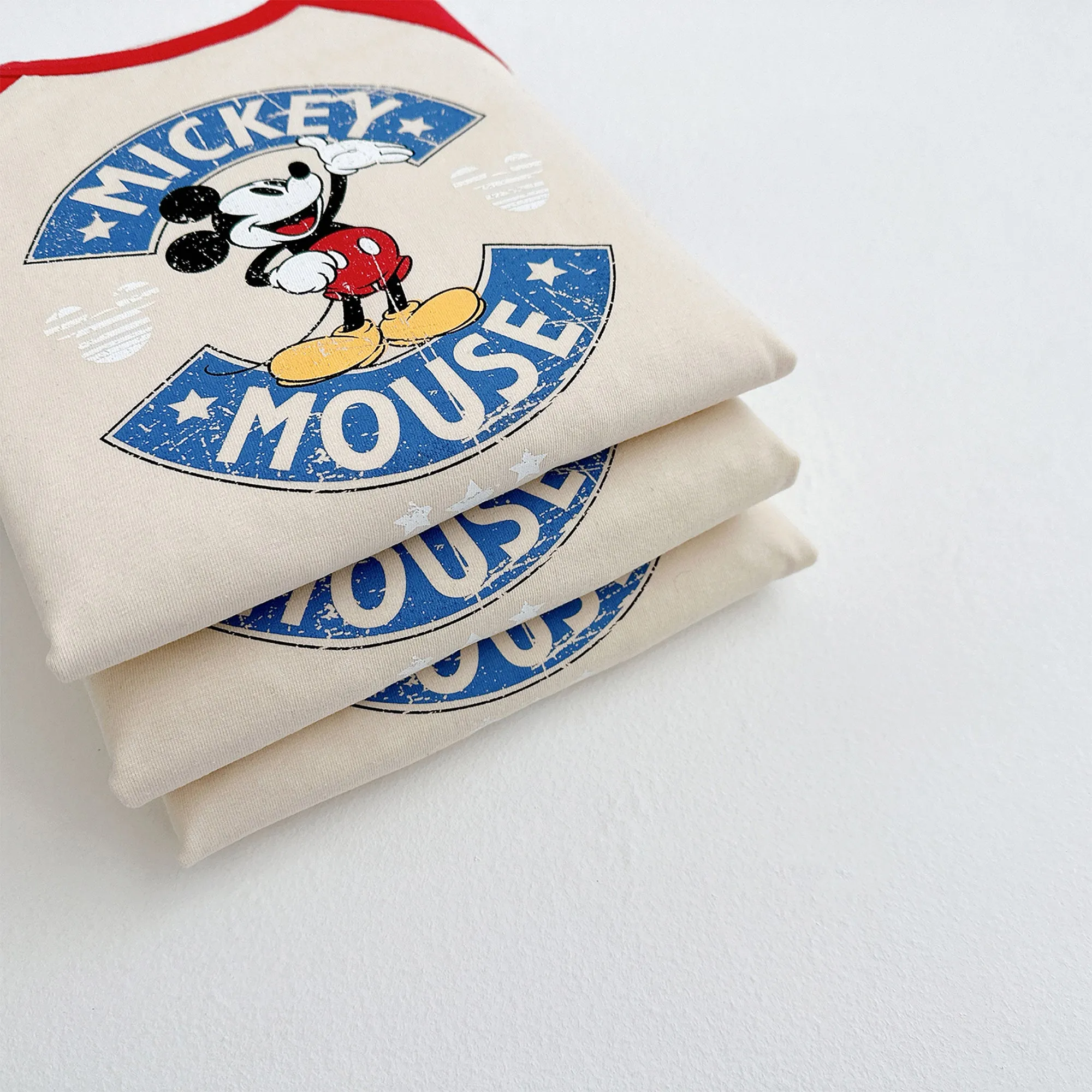 Mickey Vintage Raglan LS - Red Sleeves