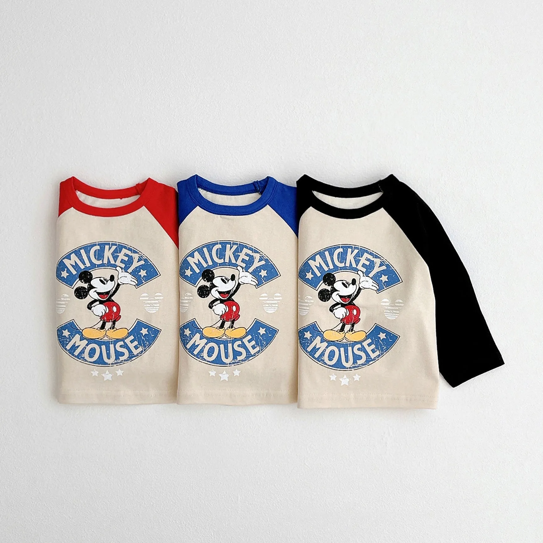 Mickey Vintage Raglan LS - Red Sleeves
