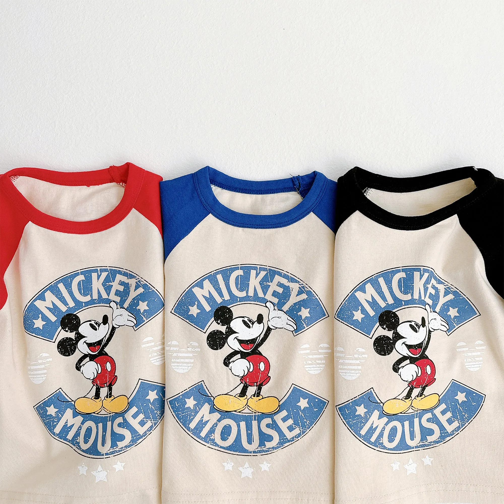 Mickey Vintage Raglan LS - Red Sleeves