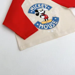 Mickey Vintage Raglan LS - Red Sleeves