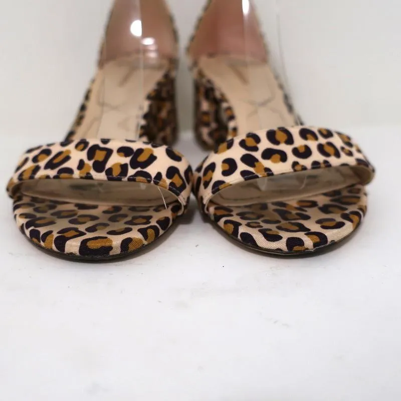 Nicholas Kirkwood Faux Pearl Sandals Miri Leopard Print Grosgrain Size 38
