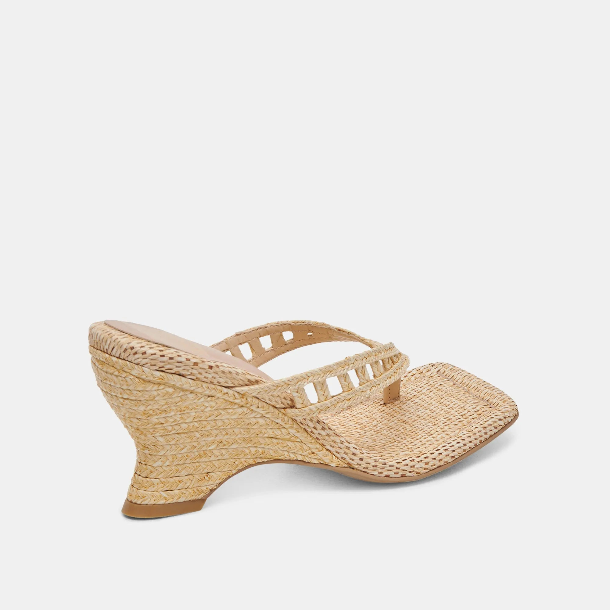 NULLAH WEDGES LT NATURAL RAFFIA - re:vita