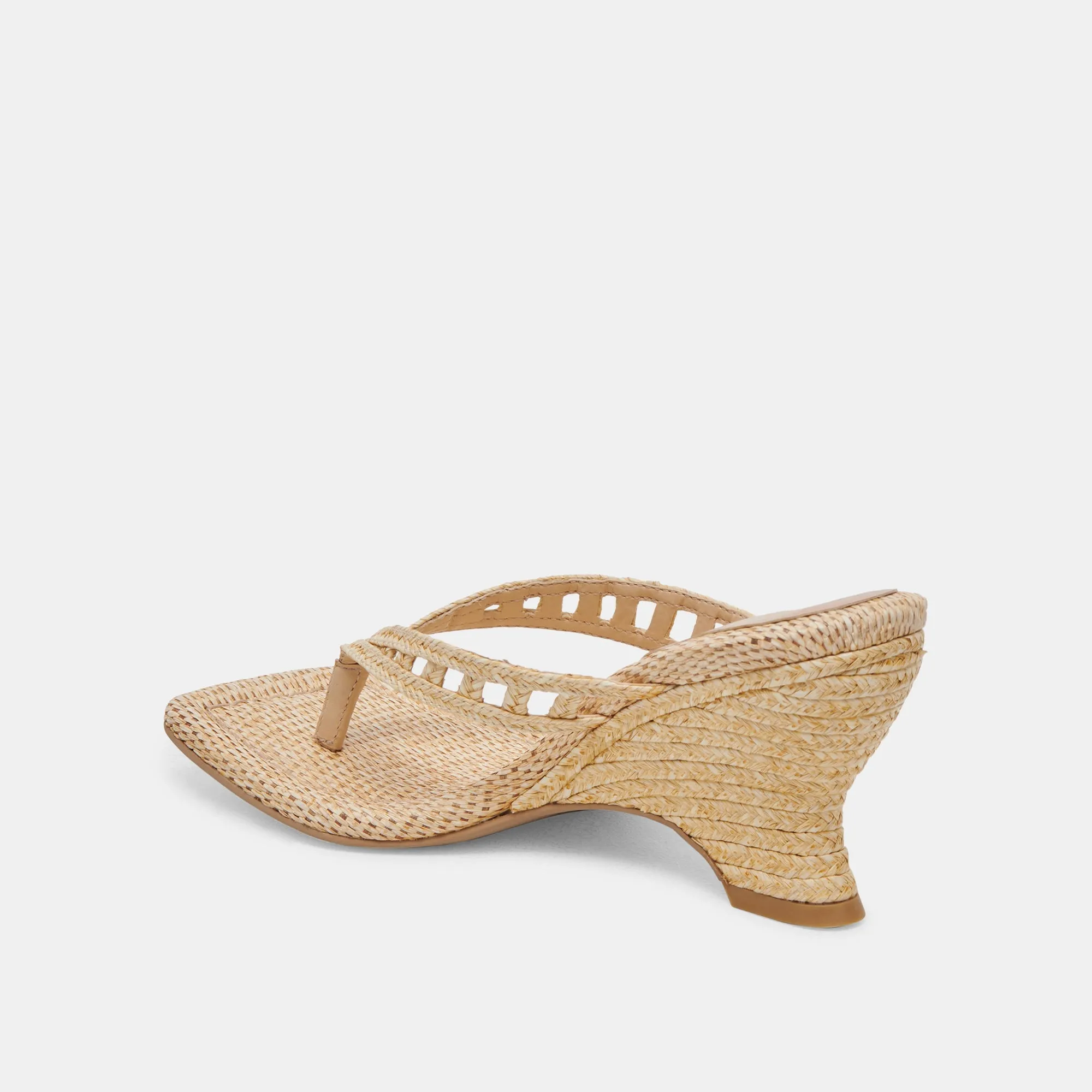 NULLAH WEDGES LT NATURAL RAFFIA - re:vita