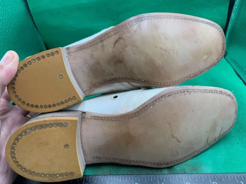 Original WW2 British Army Women's White Summer Shoes - ATS WAAF - Size 230s