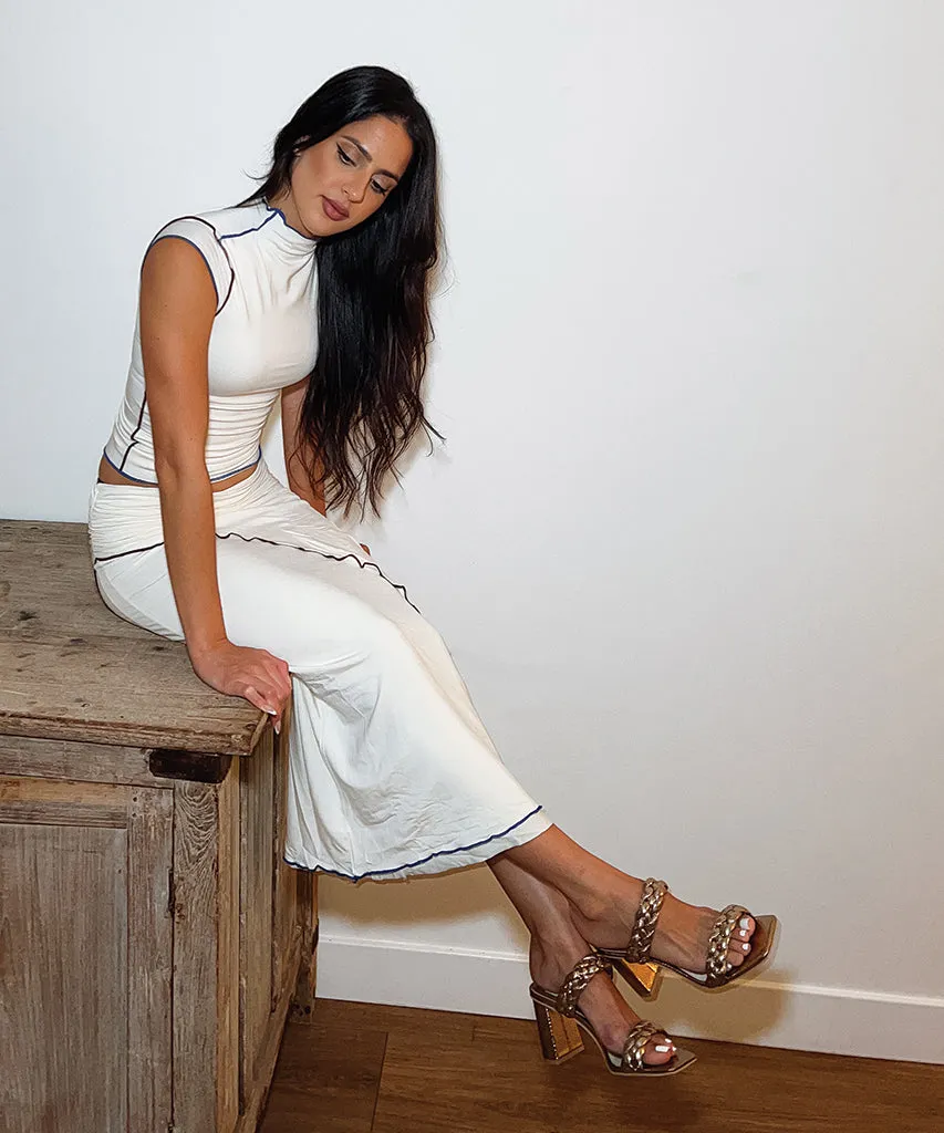 PAILY HEELS DARK GOLD CRACKLED STELLA