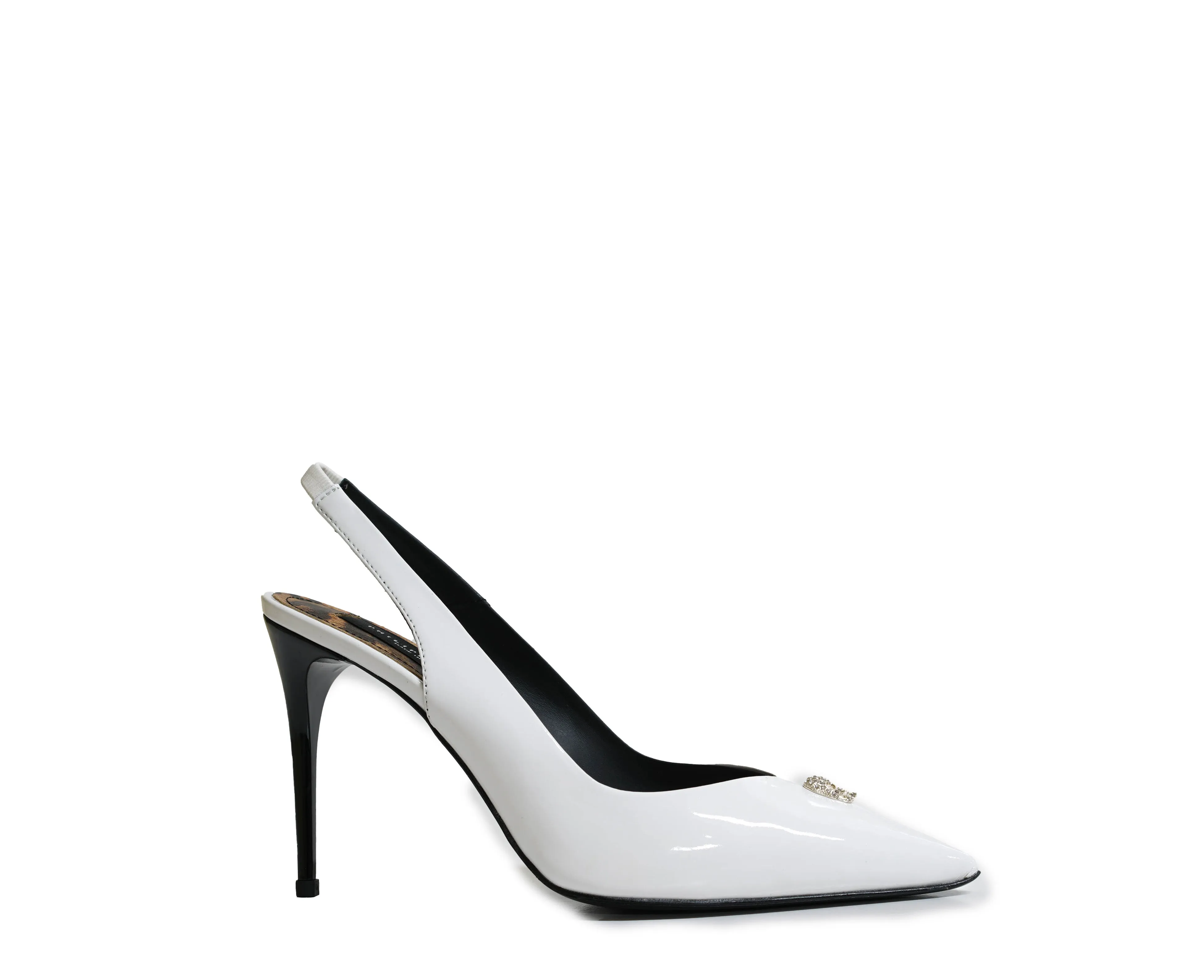 Philipp Plein Women's White Patent Skull Slingback 901 90