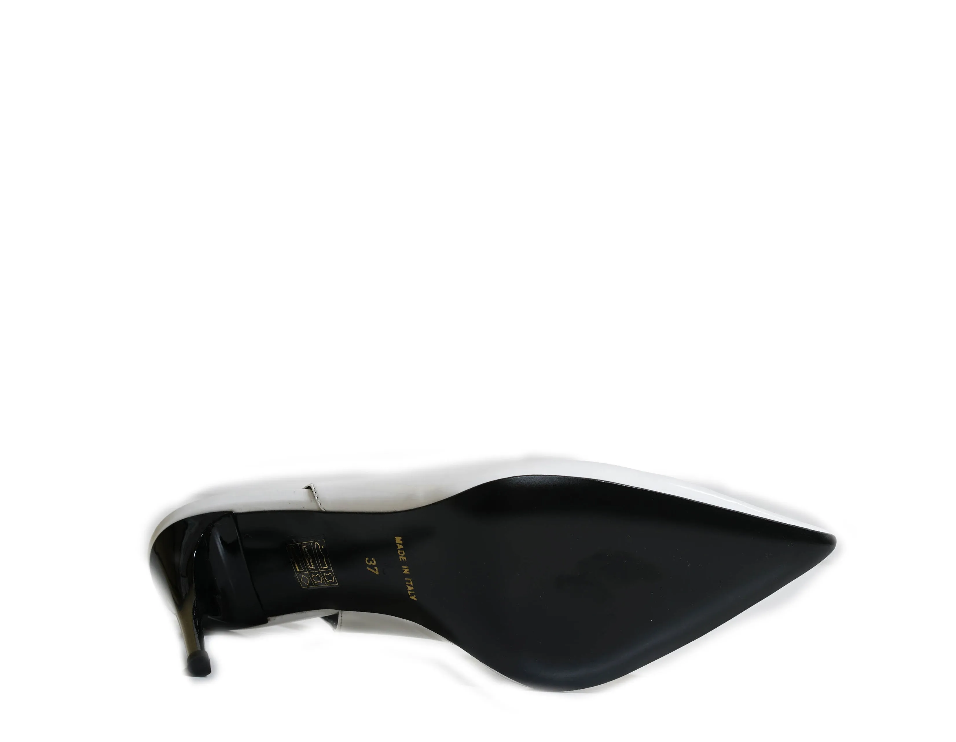 Philipp Plein Women's White Patent Skull Slingback 901 90