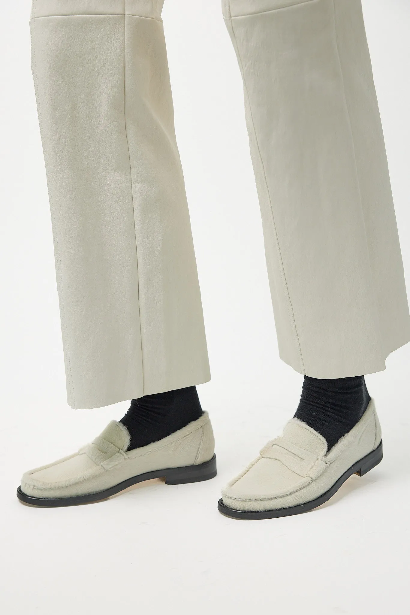 Pierre Loafer in Ivory Pony Hair