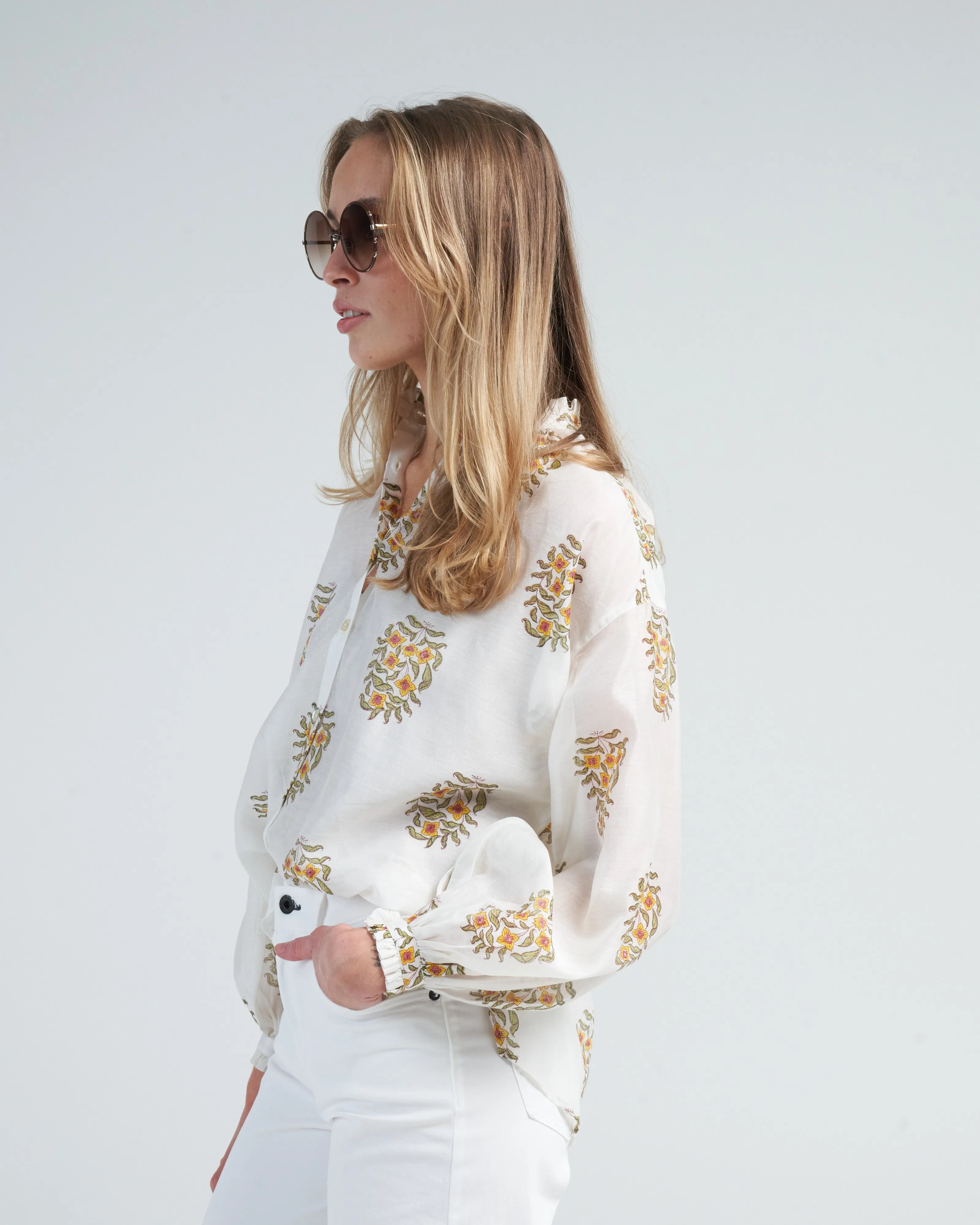 poet buttercup blouse - white buttercup