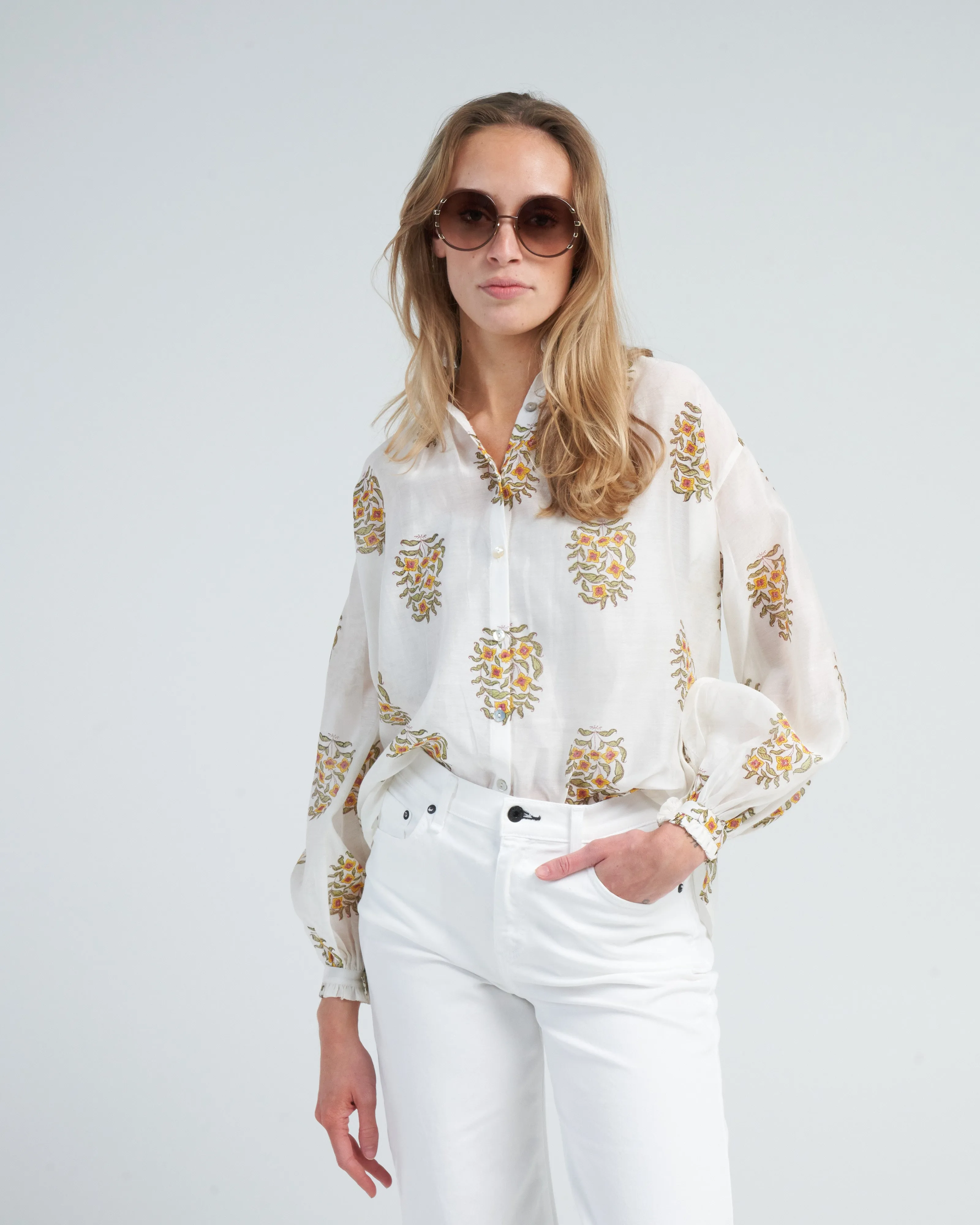 poet buttercup blouse - white buttercup