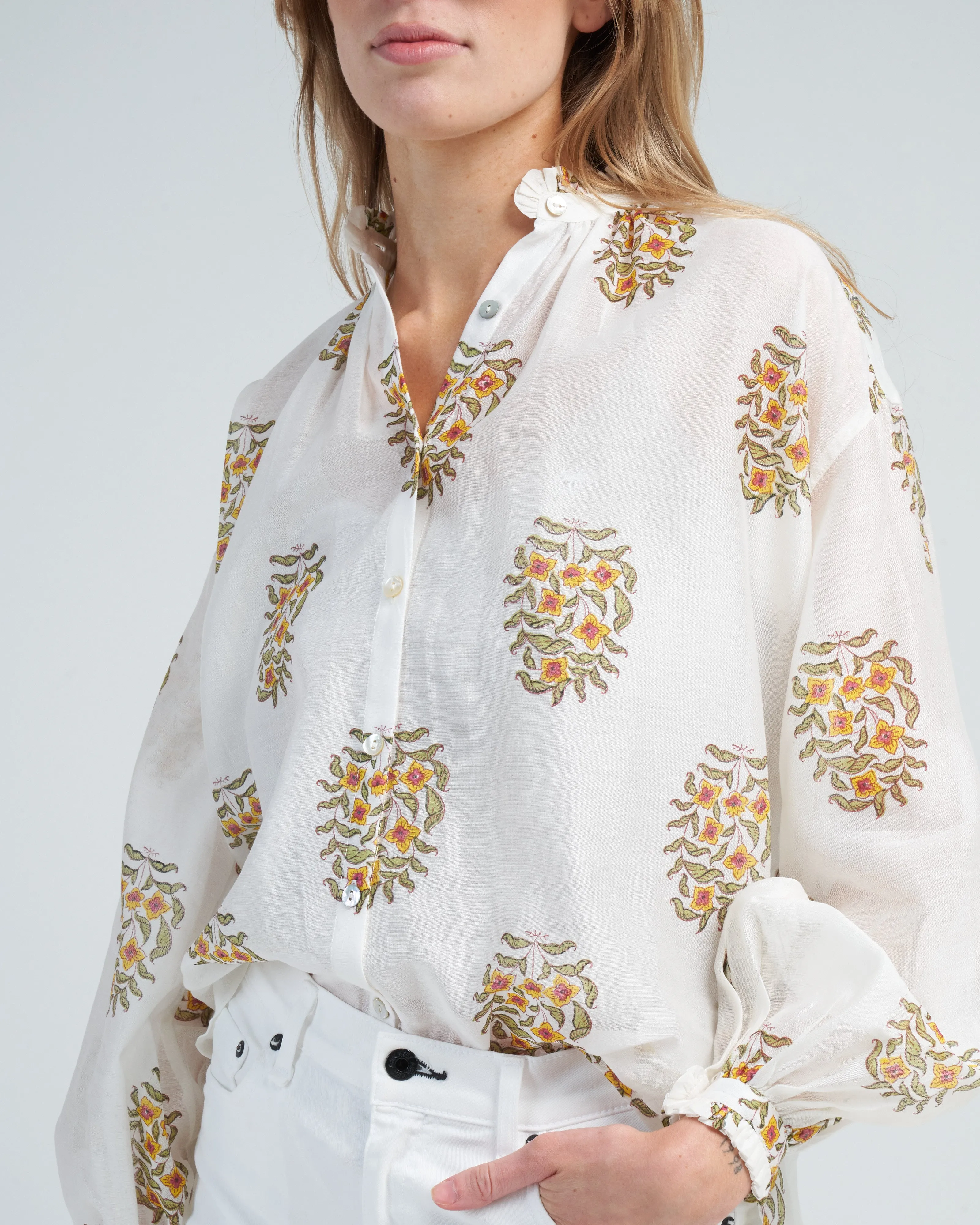 poet buttercup blouse - white buttercup