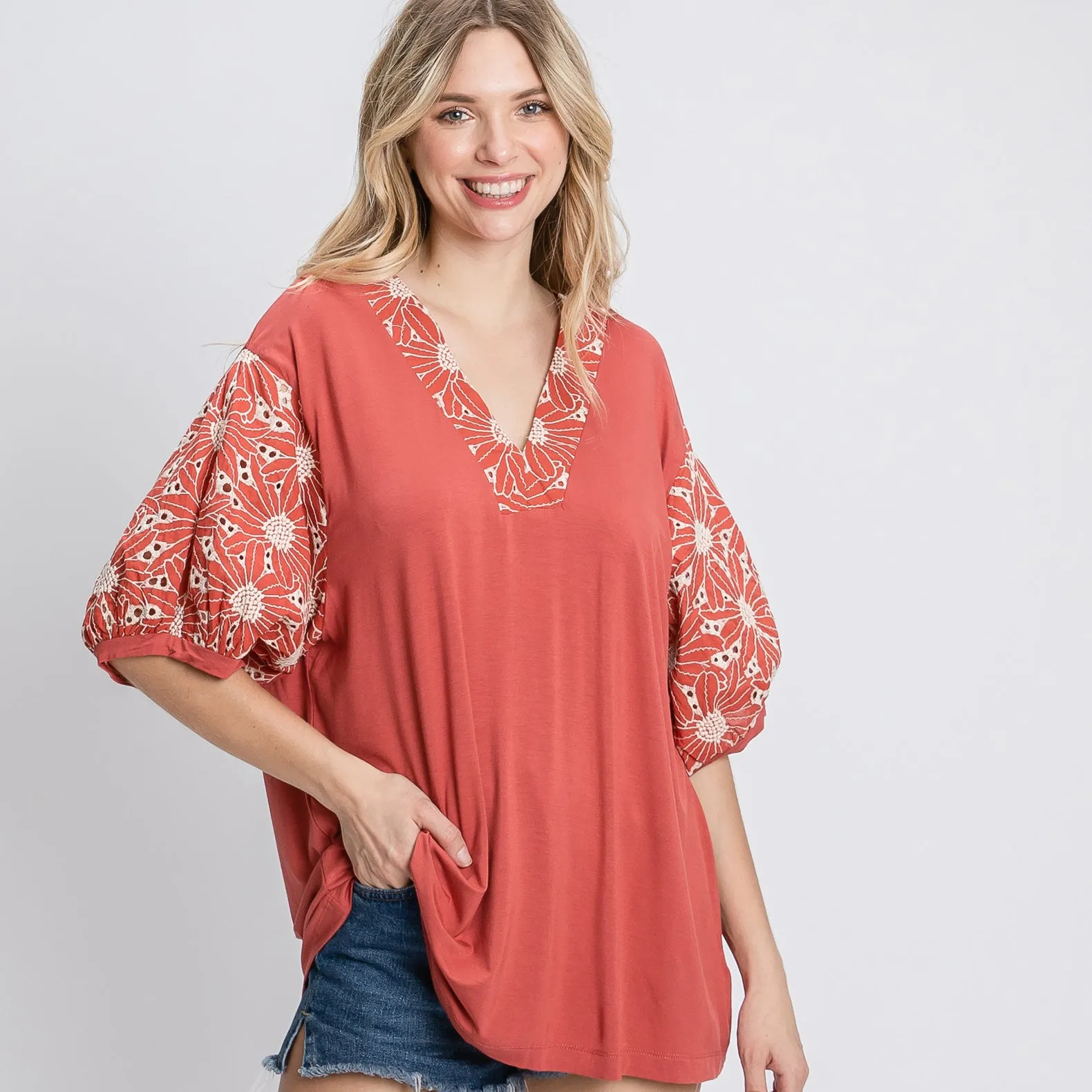 Poise Balloon Sleeve Blouse