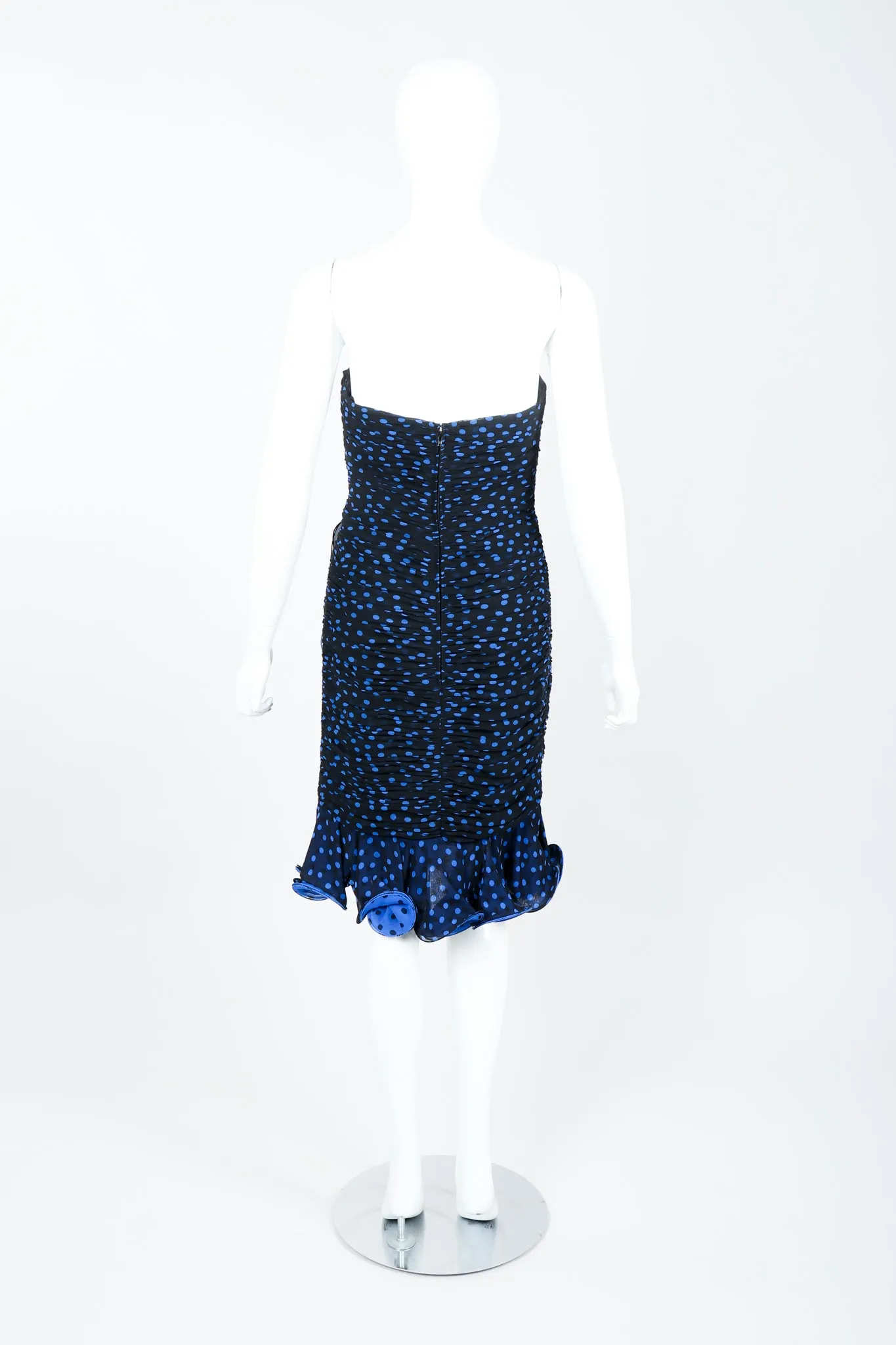 Polka Dot Strapless Dress