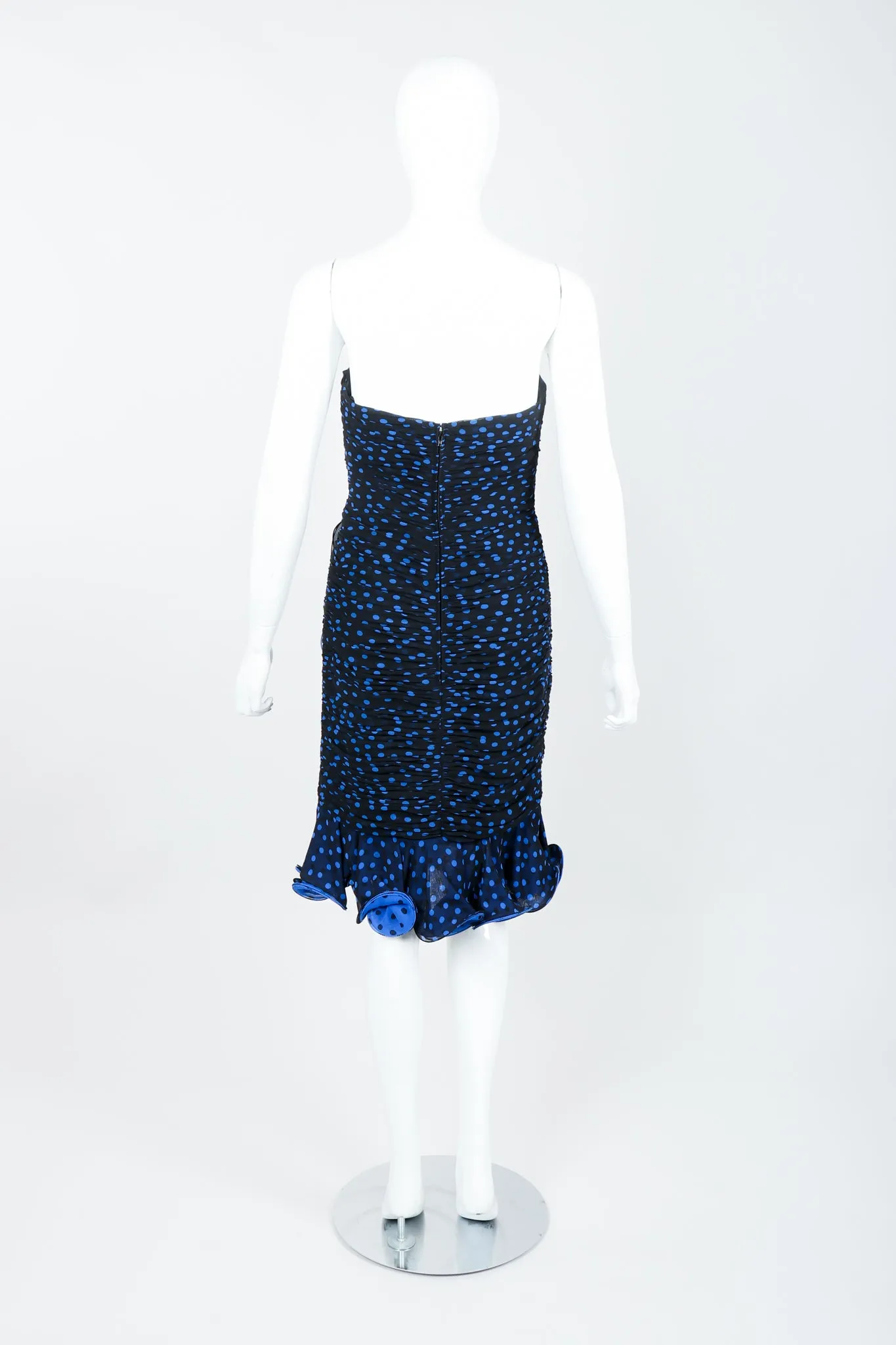 Polka Dot Strapless Dress