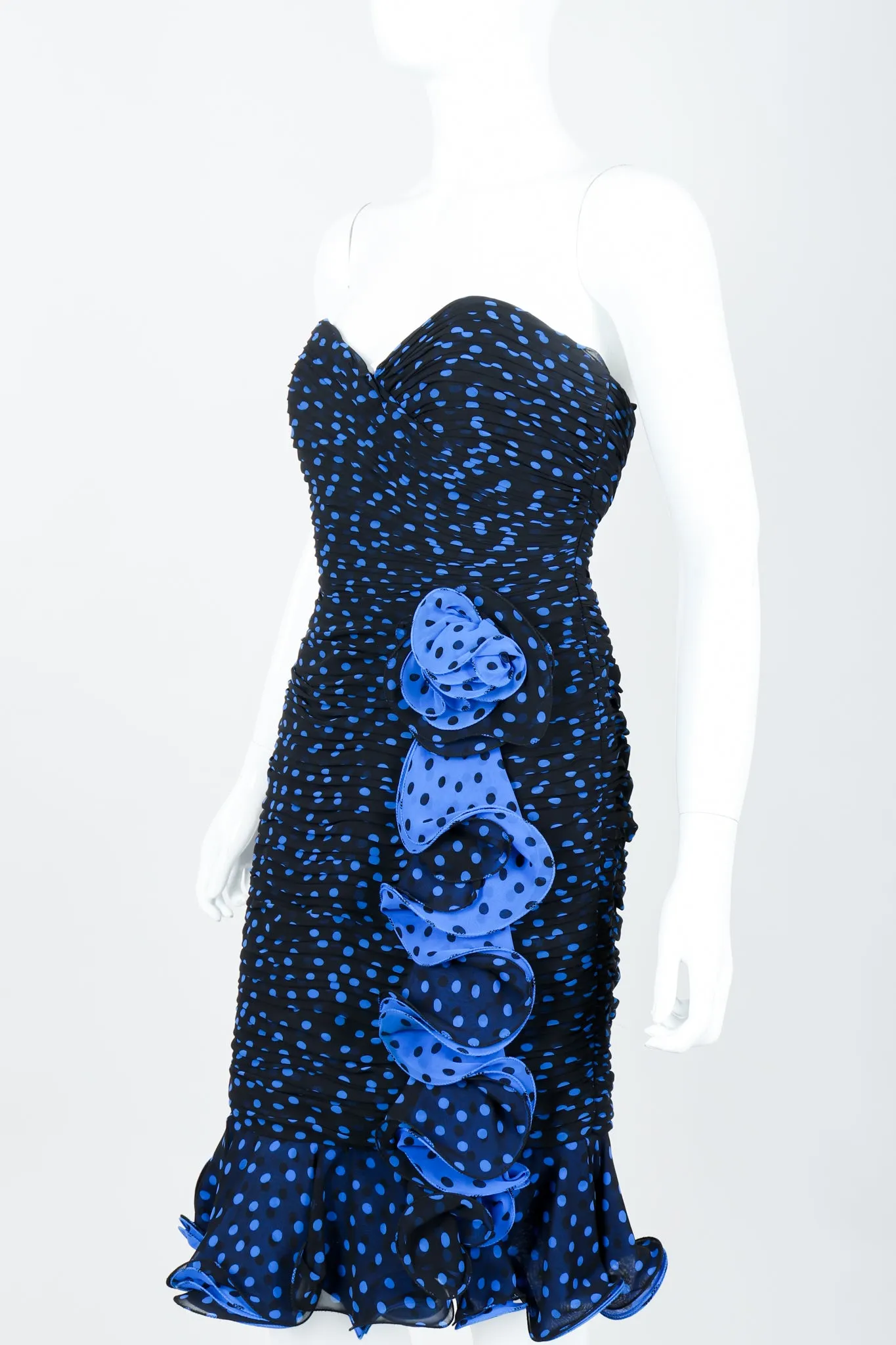 Polka Dot Strapless Dress