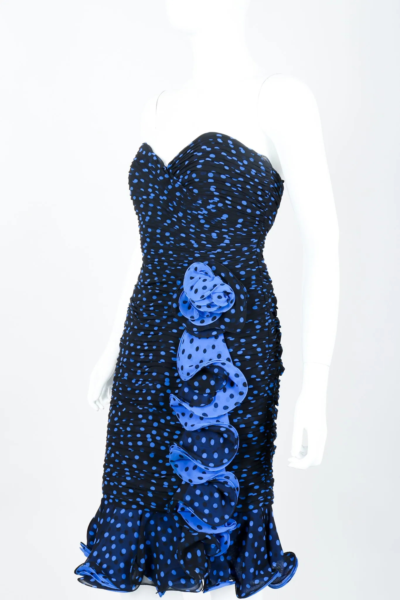 Polka Dot Strapless Dress