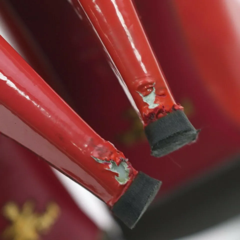 Prada  35.5 Red Patent Leather Pump Heels  861261
