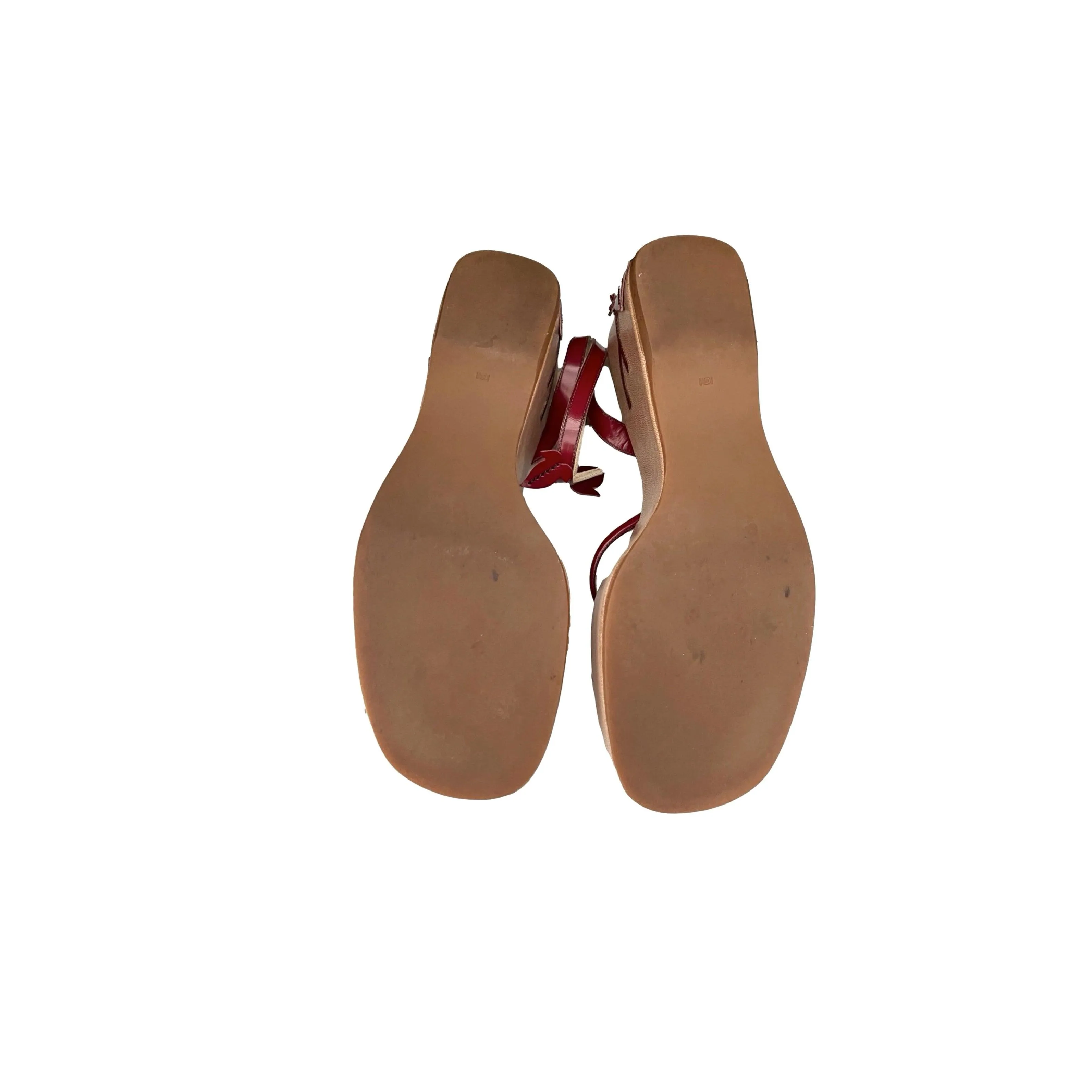 Prada Beige Platform Vine Wedges