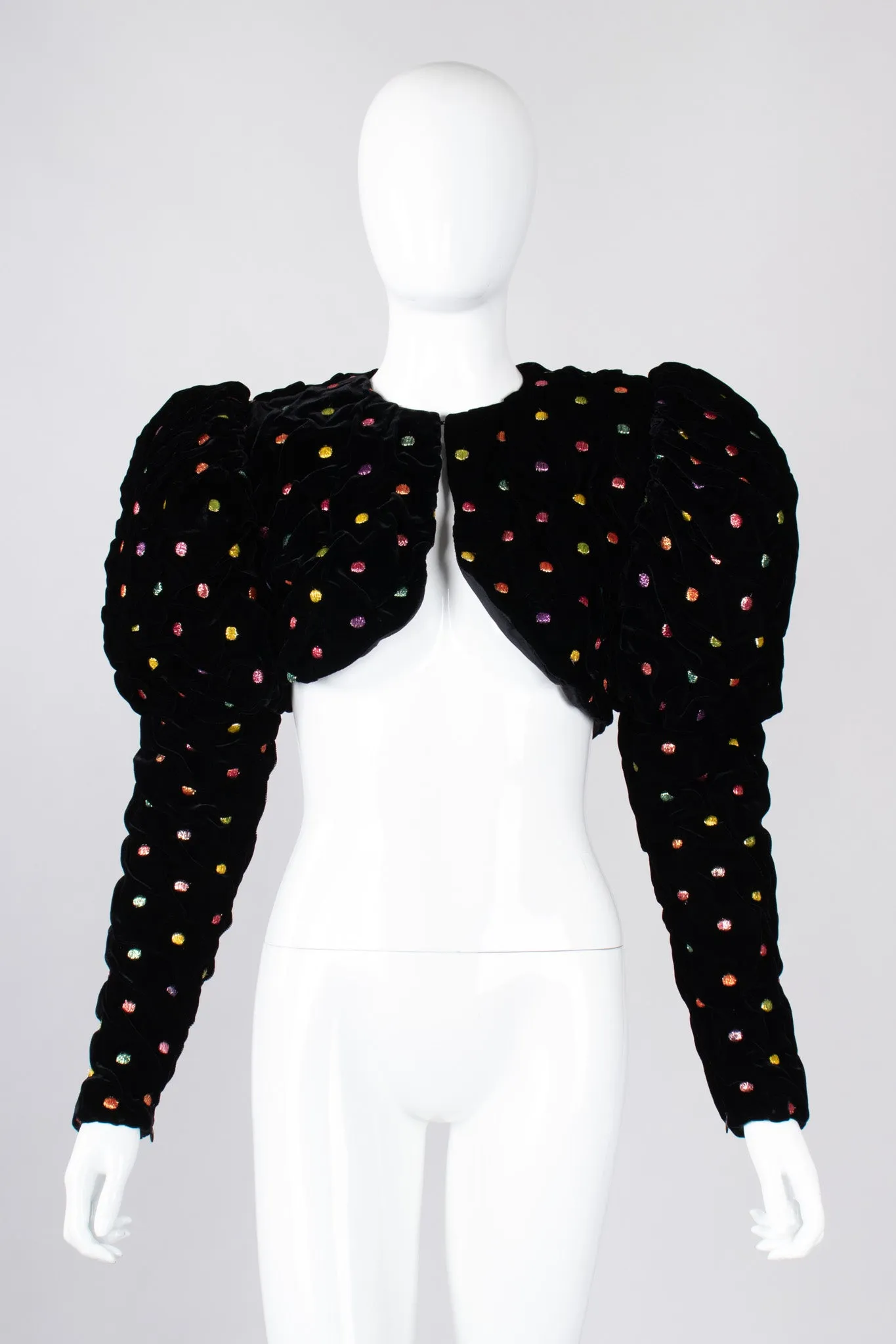 Rainbow Dot Bubble Dress & Jacket Set
