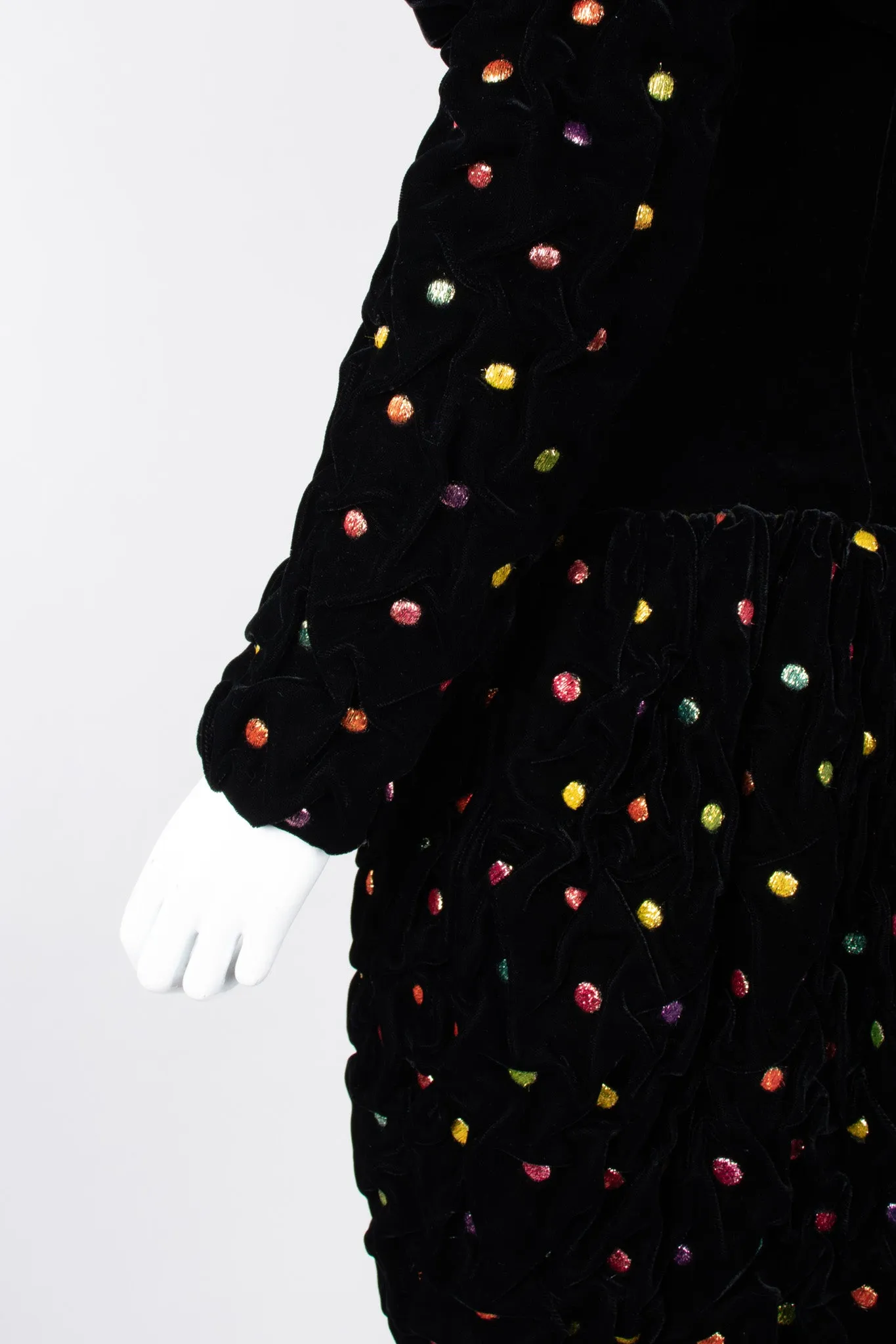 Rainbow Dot Bubble Dress & Jacket Set