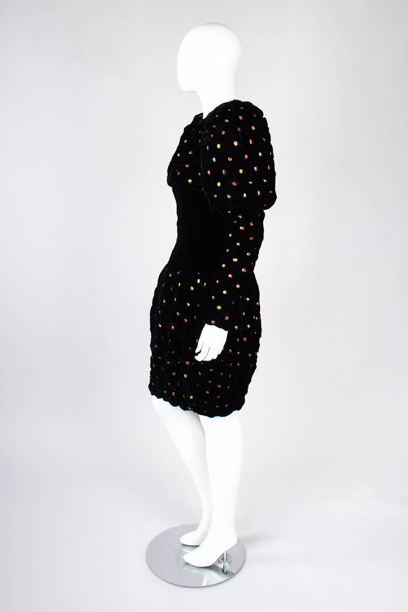 Rainbow Dot Bubble Dress & Jacket Set