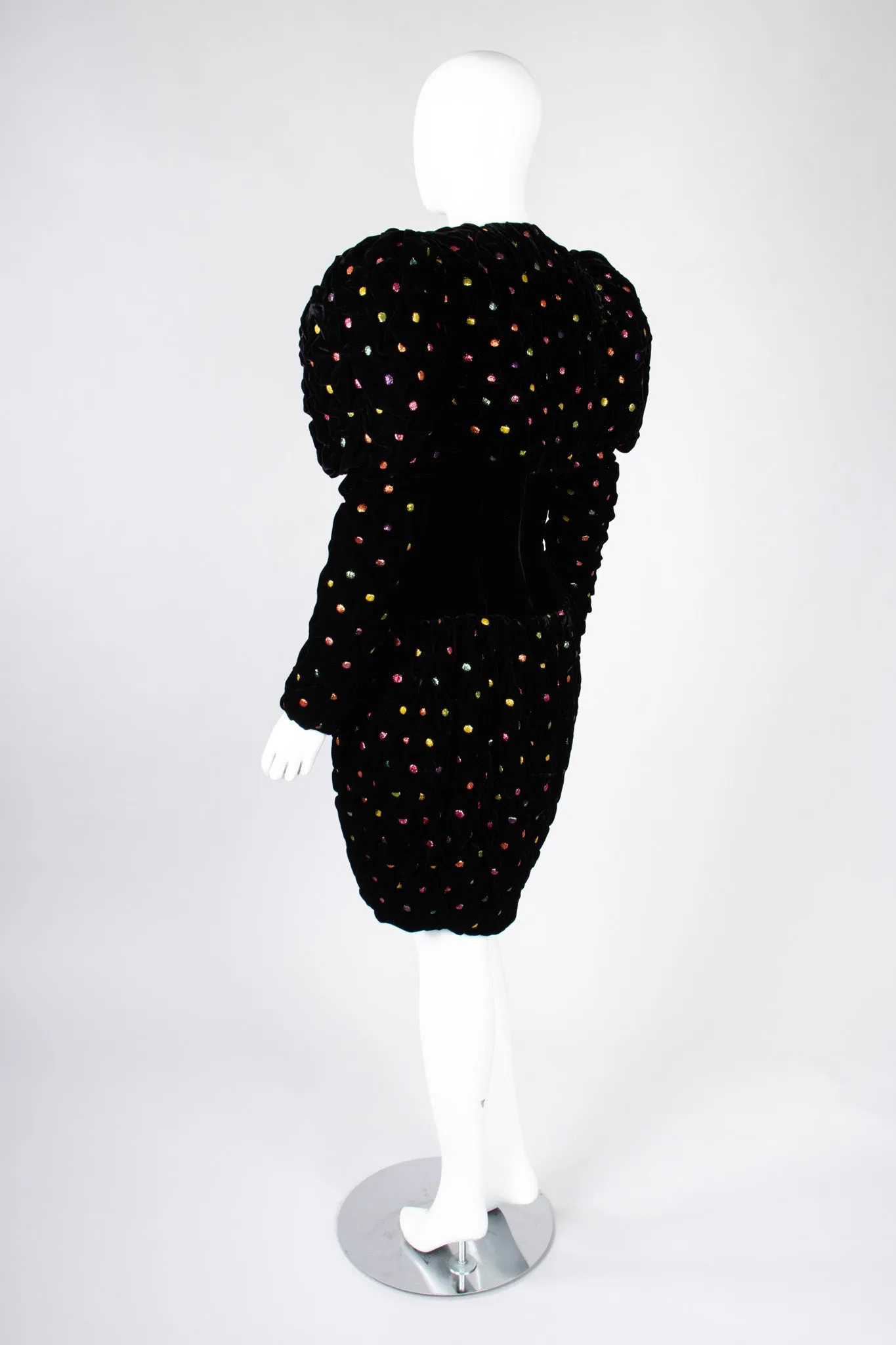 Rainbow Dot Bubble Dress & Jacket Set